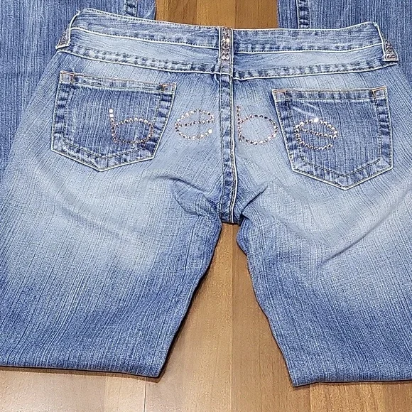 bebe Light Blue Boot Cut Jeans - Picture 4 of 7